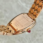Bulgari snake watch with white dial and gold strap