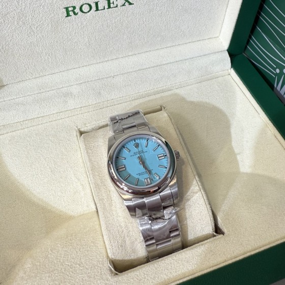 Datejust Oyster Tiffany Blue Dial 31mm Silver Strap