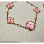 LV Four Flower Bracelet Pink Mother of Pearl