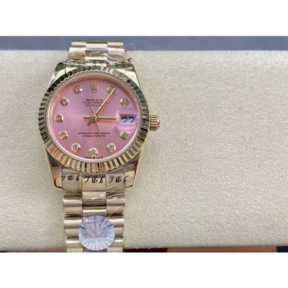 Datejust pink dial, gold strap 31mm