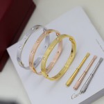 Cartier half diamond bracelet 3 colors