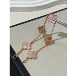 Four-leaf Clover Bracelet Rose Gold Pink