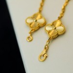 Four-leaf Clover Gold Half Diamond Bracelet Gold