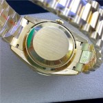 Datejust series green dial 36mm gold strap
