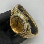 Datejust series gold dial with diamonds 36mm gold strap