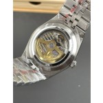Rolex Explorer series, white dial, silver case, silver bracelet.