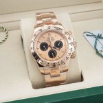 Rolex Daytona series, rose gold dial, rose gold bezel, rose gold case, 40mm, rose gold Oyster bracelet.