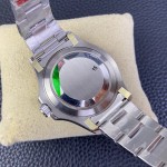 Rolex Yacht-Master series, blue dial, silver bezel, silver case, 40mm, silver Oyster bracelet.