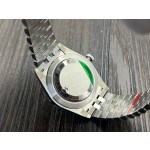Datejust series men's watch, dark gray dial, silver bezel, 41mm, silver five-link bracelet.