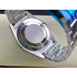 Navigator series men's watch, blue dial, silver bezel, 42mm, silver Oyster bracelet.