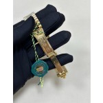 星期日历型系列男表满钻表盘 带钻外圈 41mm 金色元首型表带