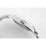 星期日历型系列男表白色表盘 银色外圈 40mm 银色元首型表带