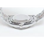 星期日历型系列男表白色表盘 银色外圈 40mm 银色元首型表带