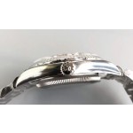Sunday Calendar series men's and women's watches, silver dial, silver bezel, 36mm and 40mm sizes, silver President-style bracelet.