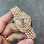 Datejust series, 31mm rose gold dial with diamonds, rose gold strap