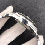 Magnetic-resistant series men's watch, black dial, silver bezel, 40mm, silver Oyster bracelet.