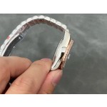 日志系列女表 白色表盘 镶钻外圈 31mm 双色五珠链表带