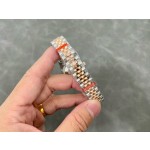 日志系列女表 白色表盘 镶钻外圈 31mm 双色五珠链表带