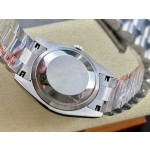 星期日历型系列女表银色表盘 银色外圈 36mm 银色元首型表带