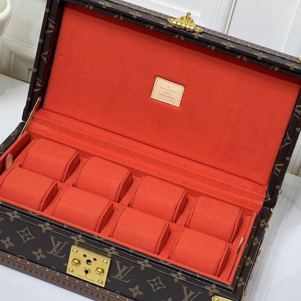 Louis Vuitton Monogram Red Watch Trunk (8-Watch Capacity)