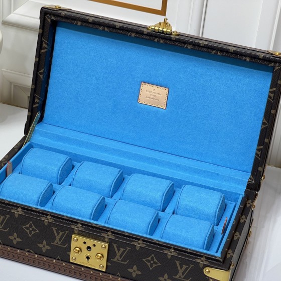 Louis Vuitton Monogram Lake blue Watch Trunk (8-Watch Capacity)