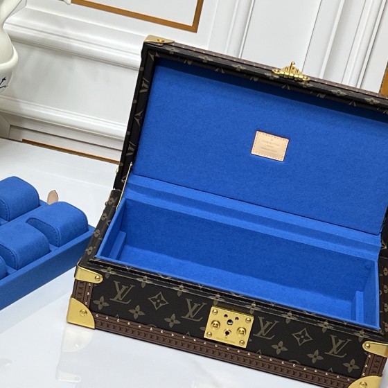 Louis Vuitton Monogram Dark blue Watch Trunk (8-Watch Capacity)