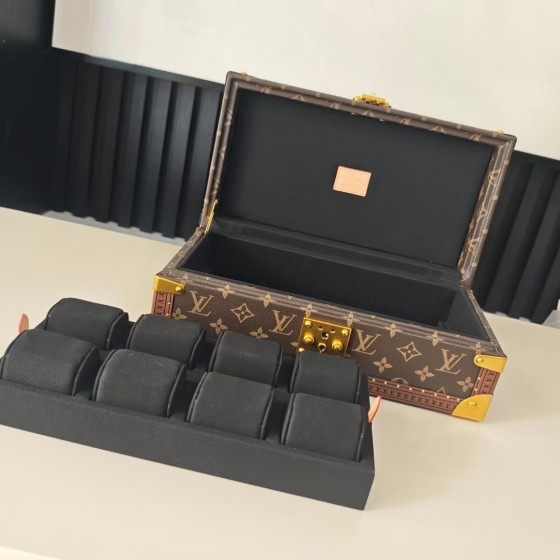 Louis Vuitton Monogram Black Watch Trunk (8-Watch Capacity)