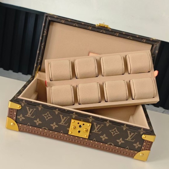 Louis Vuitton Monogram Apricot Watch Trunk (8-Watch Capacity)