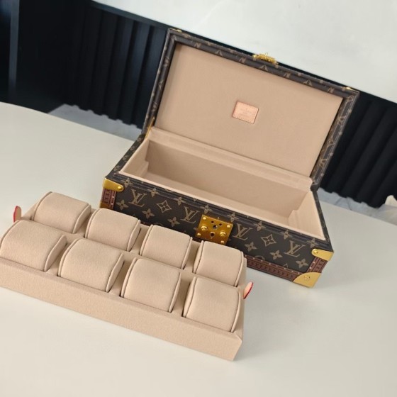 Louis Vuitton Monogram Apricot Watch Trunk (8-Watch Capacity)