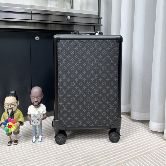 Louis Vuitton Monogram Eclipse 20-inch Rolling Carry-On Suitcase