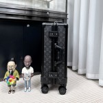 Louis Vuitton Monogram Eclipse 20-inch Rolling Carry-On Suitcase