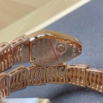 宝格丽蛇形玫瑰金满钻手表