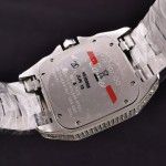 Cartier Santos Silver-Tone Panther Watch with Moissanite