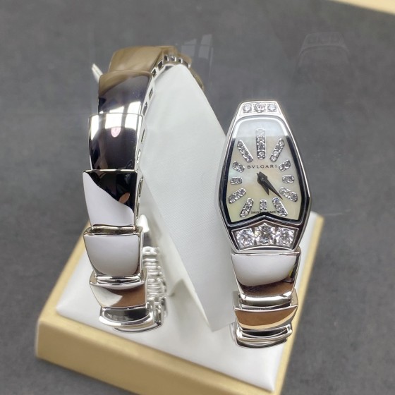 Bulgari silver serpent watch