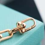Tiffany Rose Gold Chain Watch with Diamond-Set Black Dial