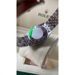Datejust series, black dial, 31mm, silver strap