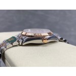 Datejust series, 31mm pink dial, rose gold two-tone strap.