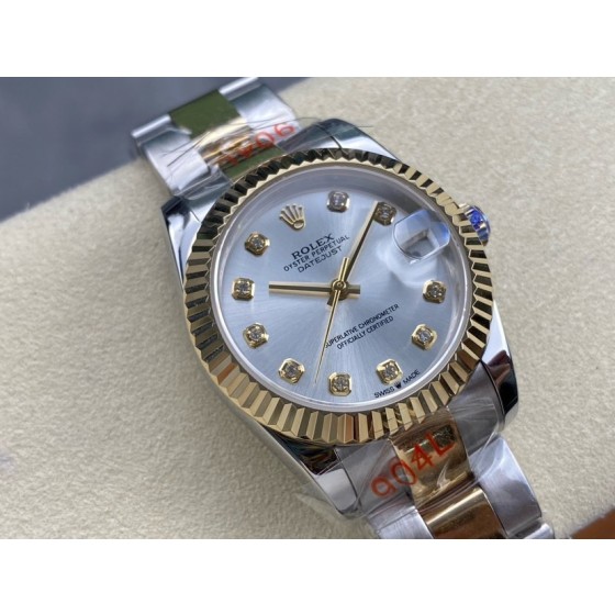 Datejust series, 31mm silver dial, two-tone gold and silver strap
