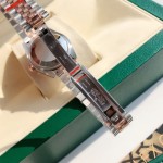 Datejust series, white dial, 31mm, rose gold two-tone strap