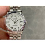 Datejust series, white dial, 31mm, silver strap