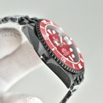 Submariner series, red dial, 40 mm, black strap