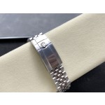 Greenwich series, blue dial, blue bezel, 40 mm, silver five-link bracelet.