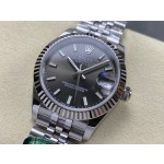 Datejust series, grey dial, 31mm, silver strap