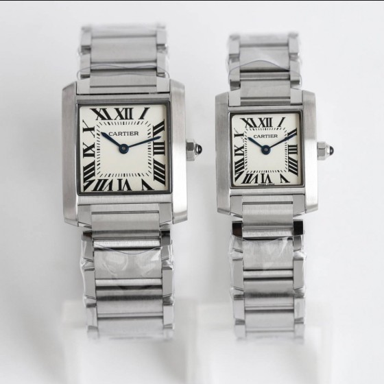 Cartier Tank series, silver strap