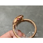 Bulgari Serpenti series, white dial, rose gold snake bezel