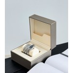 Bulgari Serpenti series, black dial, silver snake bezel