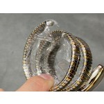 Bulgari Serpentl series, white dial, gold and silver two-tone snake bezel
