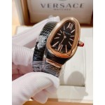 Bulgari Serpentl series: Black dial, rose gold bezel, black snake ring