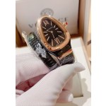 Bulgari Serpentl series: Black dial, rose gold bezel, black snake ring