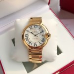 Cartier Ballon Bleu series 42mm gold strap mechanical men's watch